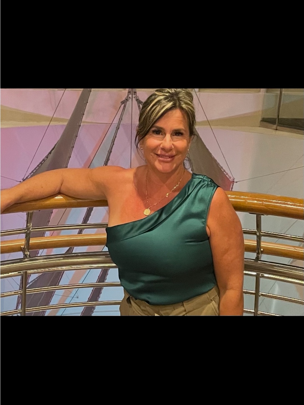 Rachel Zoe Teal One-Shoulder Satin Top